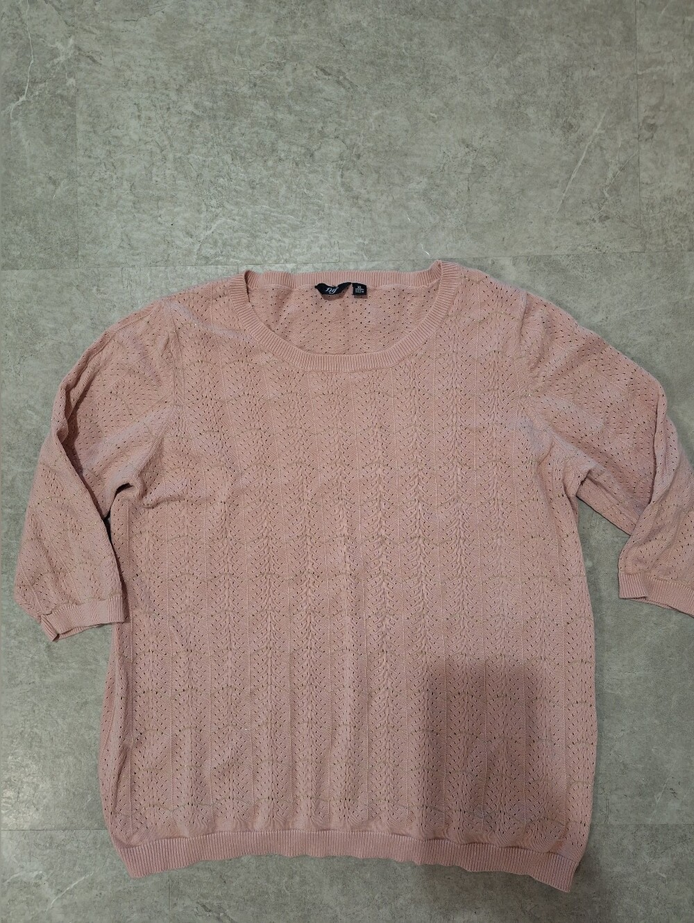 Figs Light Pink Knit Sweater Size Xl